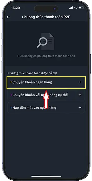 Bước 8: Chọn phương thức thanh toán là chuyển khoản để nhận tiền qua tài khoản ngân hàng